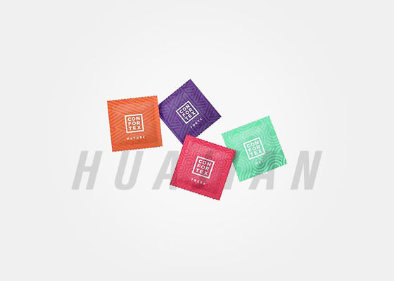 ถุงยางอนามัยบรรจุภัณฑ์ฟิล์มพลาสติกลามิเนตฉีกขาดง่าย