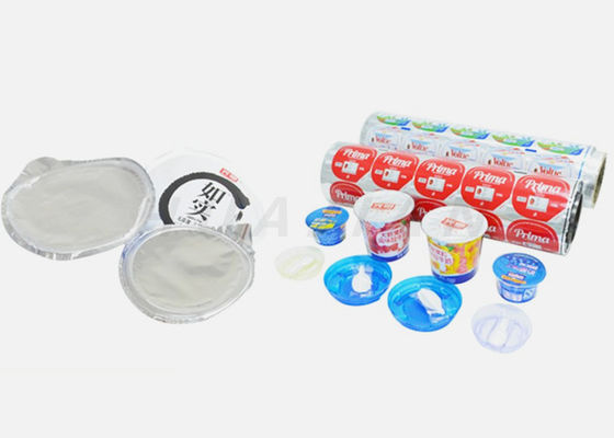 76mm PP Easy Peelable อลูมิเนียมฝาปิดฟอยล์สำหรับถ้วยโยเกิร์ต PP PS PE PVC