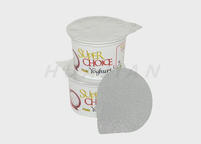 76mm PP Easy Peelable อลูมิเนียมฝาปิดฟอยล์สำหรับถ้วยโยเกิร์ต PP PS PE PVC